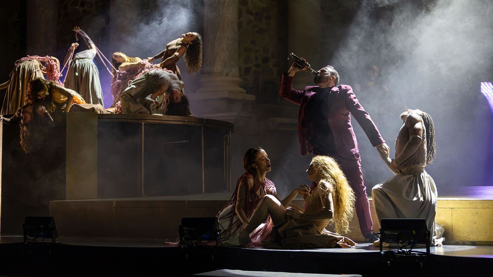 GLP TWYN bridges stage and the historic site at Mérida Classical Theatre Festival