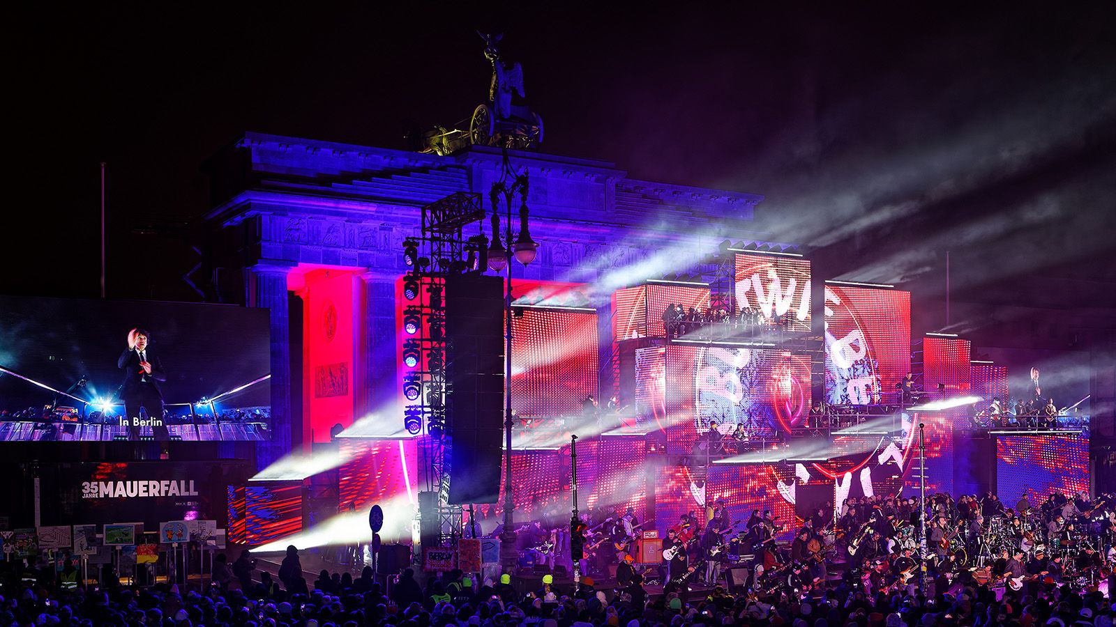 Packende Inszenierung zur Mauerfall-Feier am Brandenburger Tor mit Licht von GLP