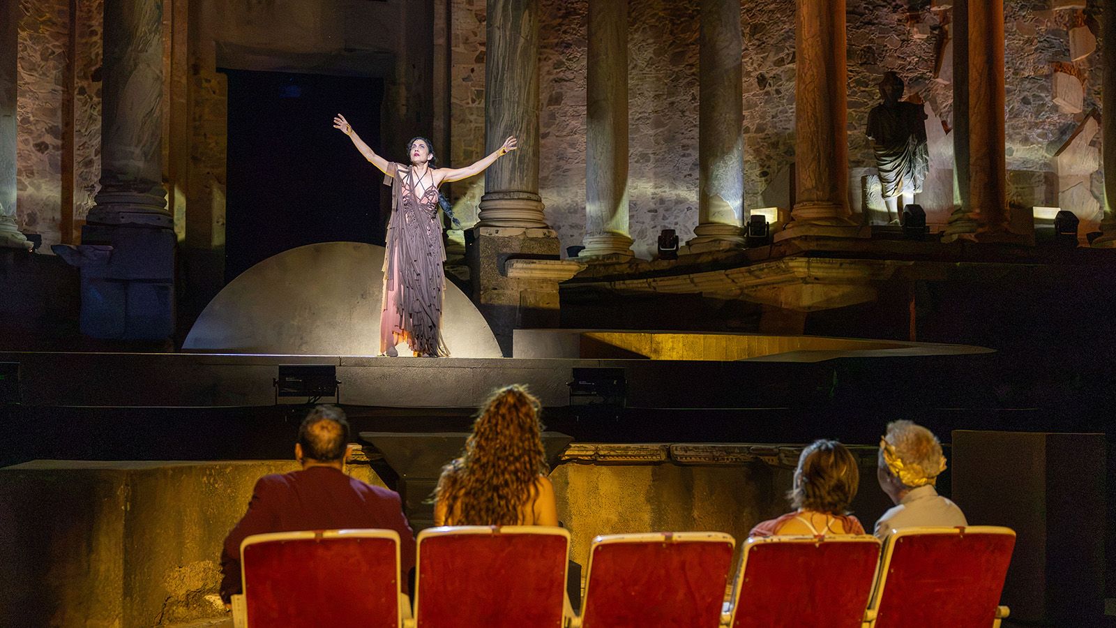 GLP TWYN bridges stage and the historic site at Mérida Classical Theatre Festival